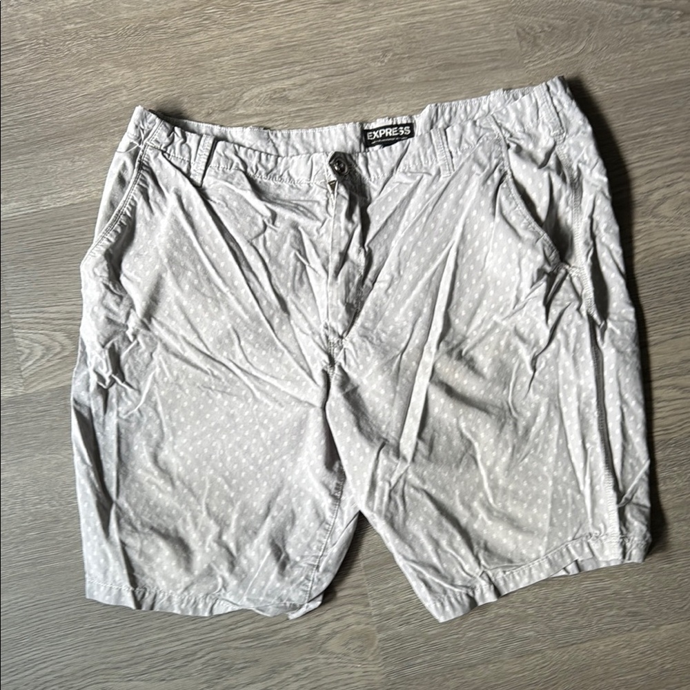 Express Gray Hashtag Shorts #